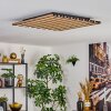 Tandragee ceiling light, Panel LED Wood like finish, black, 1-light source