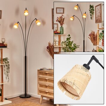 Lindberg floor lamp black, 3-light sources