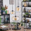 Apedo hanging light, pendant light, Cluster pendant lamp Amber, clear, 3-light sources