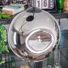 Ripoll hanging light, globe light, Cluster pendant lamp chrome, Smoke-coloured, 3-light sources