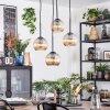 Koyoto hanging light, globe light, Cluster pendant lamp Amber, 4-light sources