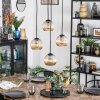 Koyoto hanging light, globe light, Cluster pendant lamp Amber, 4-light sources