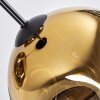 Ripoll hanging light, globe light, Cluster pendant lamp gold, clear, 3-light sources