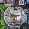 Ripoll hanging light, globe light, Cluster pendant lamp clear, Smoke-coloured, 4-light sources