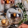Gastor hanging light, globe light, pendant light Amber, chrome, clear, coppery, Smoke-coloured, 6-light sources