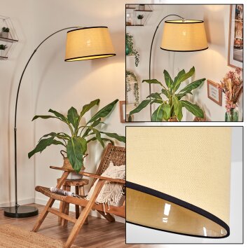 Chellas floor lamp chrome, black, 1-light source