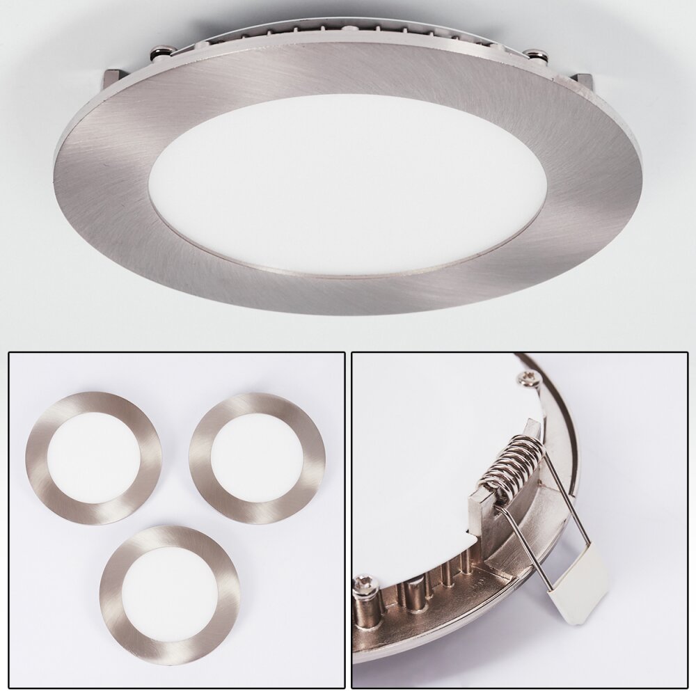 Finsrud recessed light LED matt nickel, 1-light source main product photo