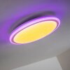 BERMEO Ceiling Light LED white, 2-light sources, Remote control, Colour changer