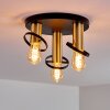 Alvesta Ceiling Light gold, brass, black, 3-light sources