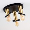 Alvesta Ceiling Light gold, brass, black, 3-light sources