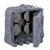 Trio lights outdoor socket grey