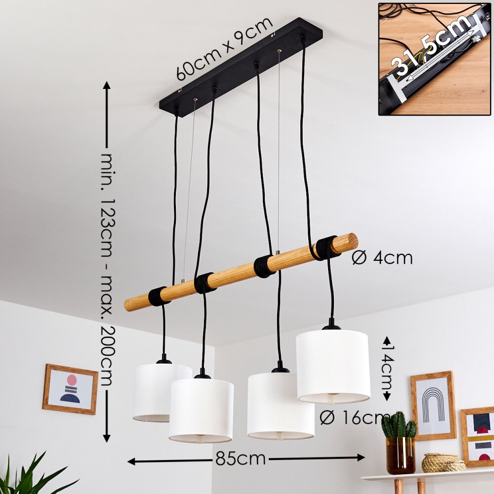 SAMBIA Pendant Light brown, black, 4-light sources