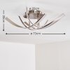 Aranu Ceiling Light LED matt nickel, 4-light sources