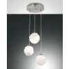 Fabas Luce AVA Pendant Light matt nickel, 3-light sources