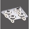 Leuchten Direkt Tim Ceiling Light LED chrome, 8-light sources