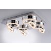 Leuchten Direkt Tim Ceiling Light LED chrome, 8-light sources