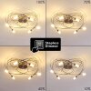 Gordola Ceiling Light LED brushed steel, 6-light sources