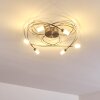 Gordola Ceiling Light LED brushed steel, 6-light sources