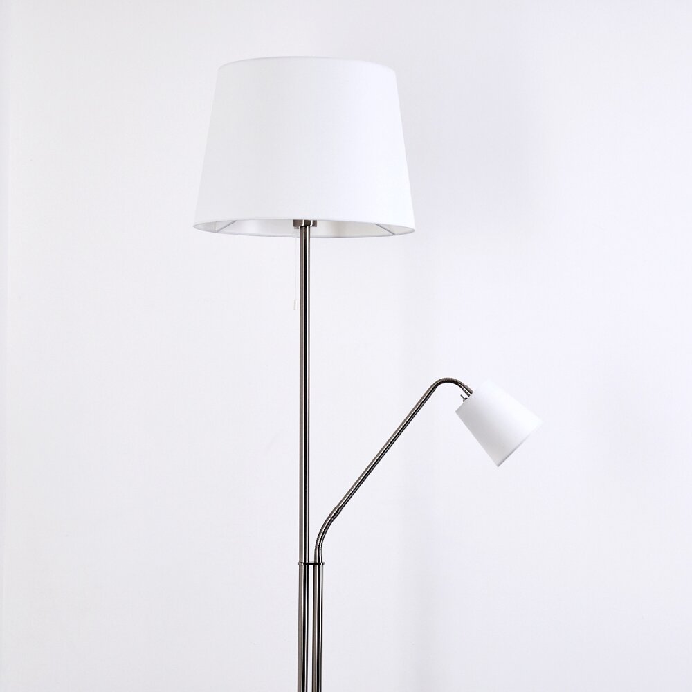 GUNSTOCK Floor Lamp polished nickel, 2-light sources