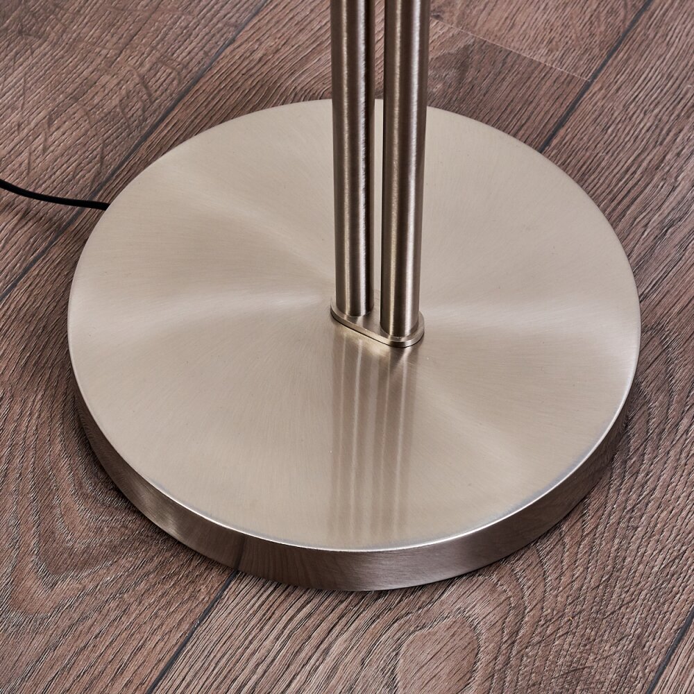 GUNSTOCK Floor Lamp polished nickel, 2-light sources