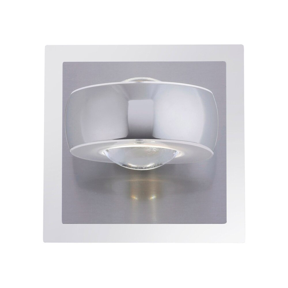 Wall Light Leuchten Direkt Ls-OPTI LED stainless steel, 2-light sources, Remote control, Colour changer
