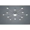 Trio-Leuchten Bodrum Ceiling Light LED chrome, 12-light sources, Remote control