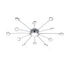 Trio-Leuchten Bodrum Ceiling Light LED chrome, 12-light sources, Remote control