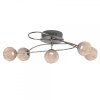 Brilliant Dajana ceiling light LED chrome, 5-light sources