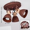 KINZUA Ceiling Light rust-coloured, 3-light sources