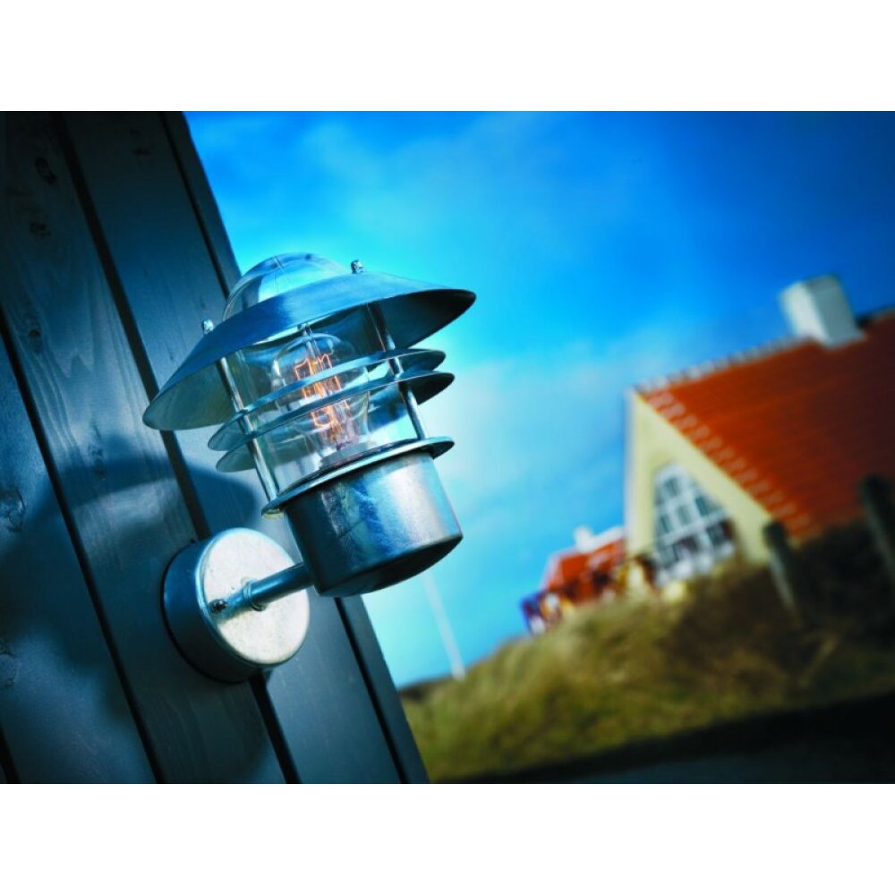 Nordlux Blokhus outdoor wall light galvanized, 1-light source