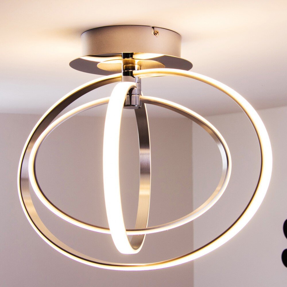 Trio Corland ceiling light LED chrome, 1-light source