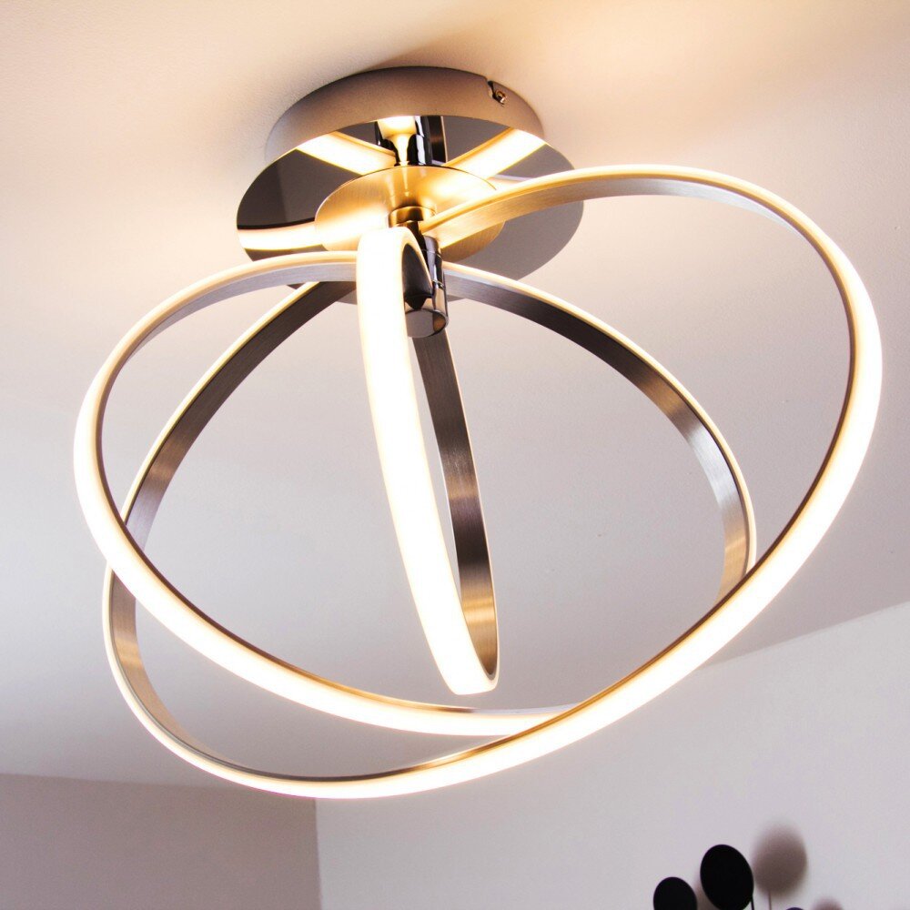 Trio Corland ceiling light LED chrome, 1-light source