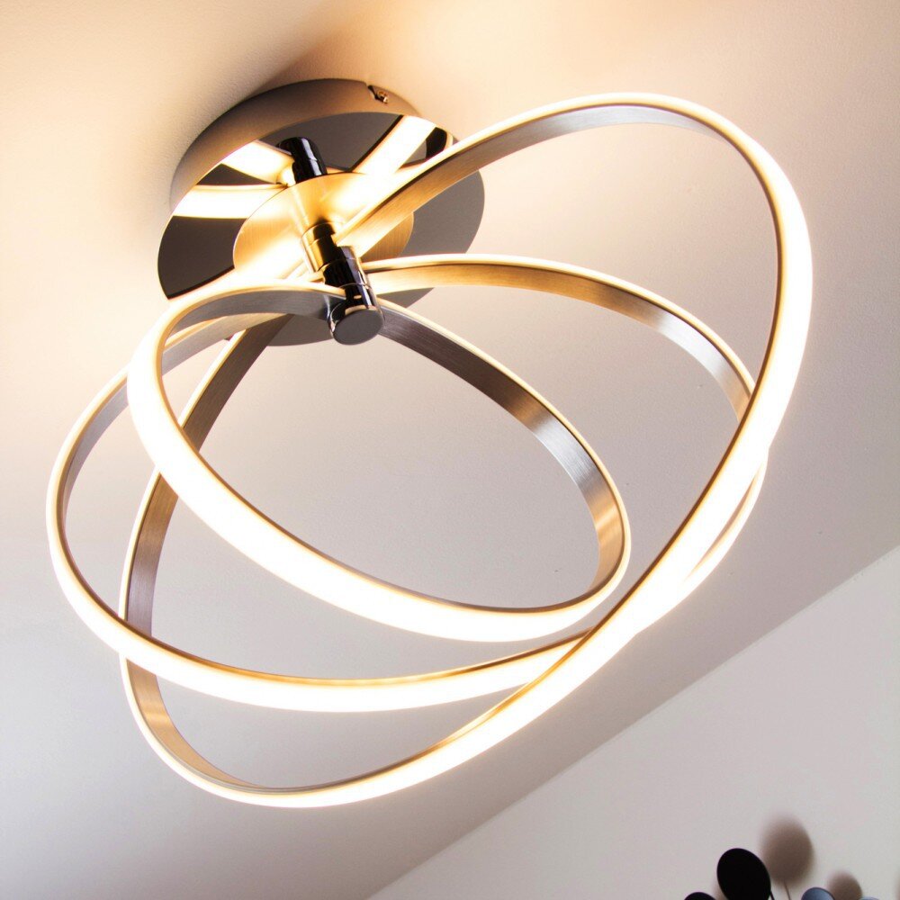 Trio Corland ceiling light LED chrome, 1-light source