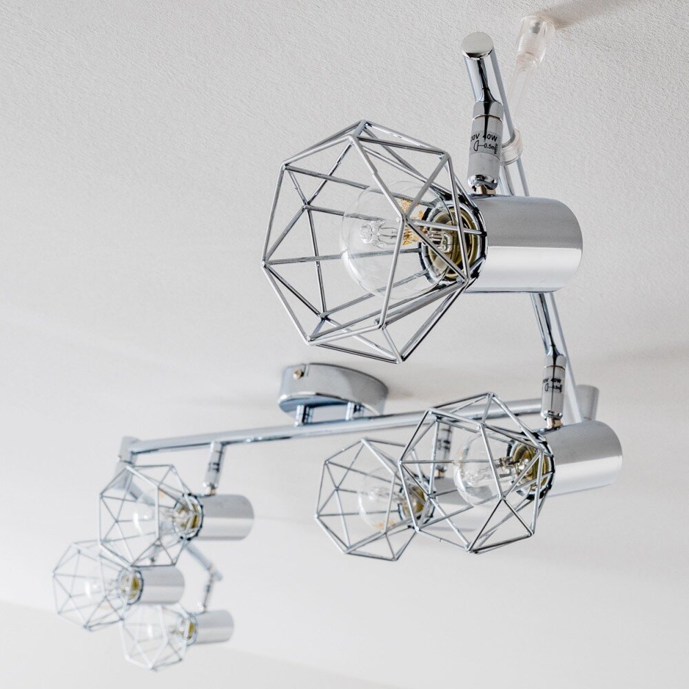 Annai ceiling spotlight chrome, 6-light sources