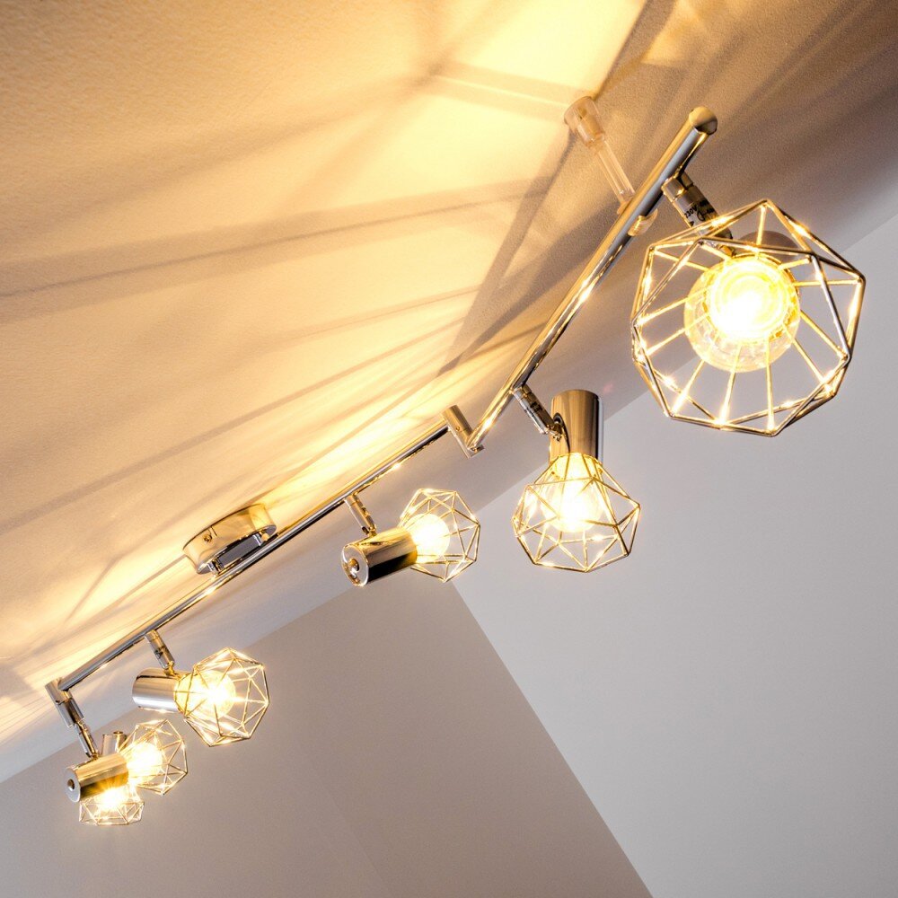 Annai ceiling spotlight chrome, 6-light sources