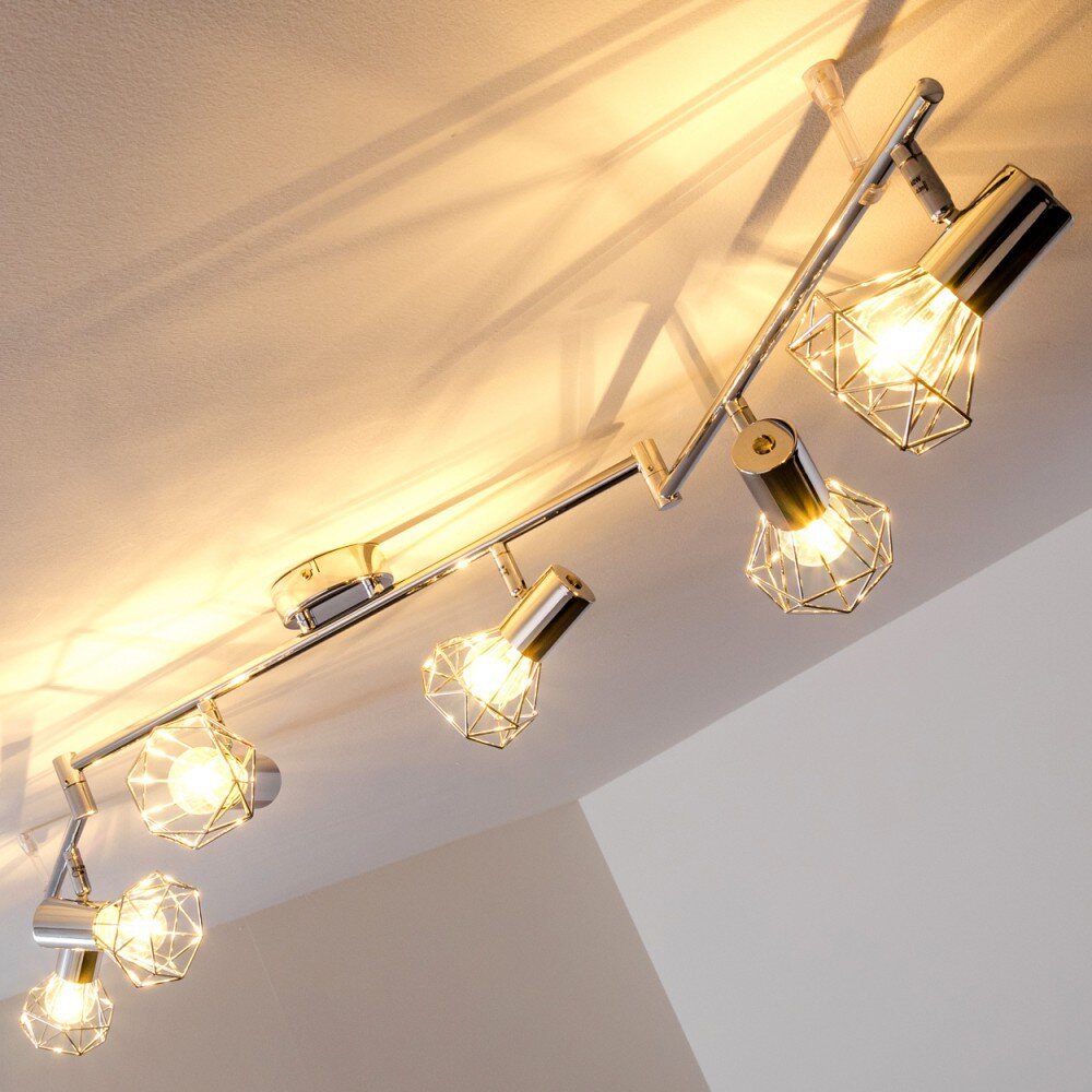 Annai ceiling spotlight chrome, 6-light sources