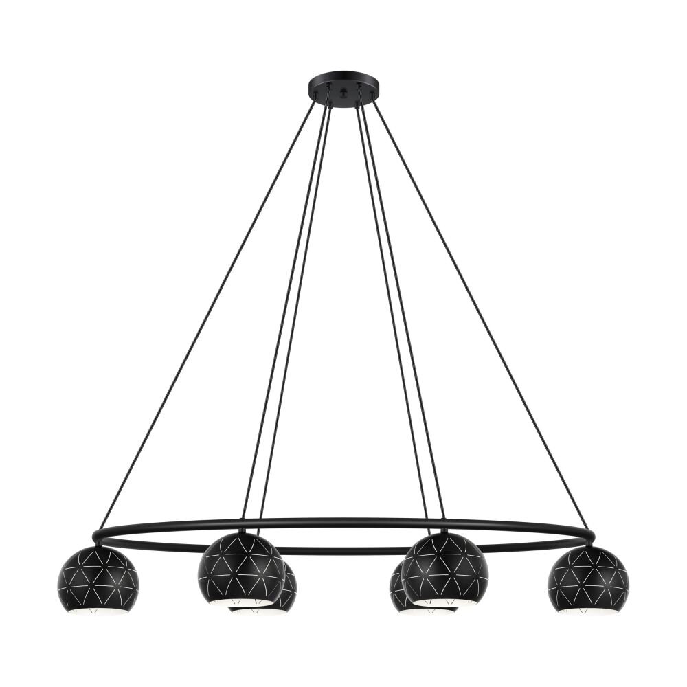 EGLO CANTALLOPS Pendant Light black, 6-light sources main product photo