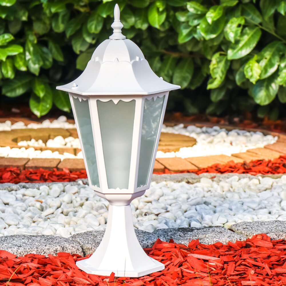 HONGKONG FROST pedestal light white, 1-light source