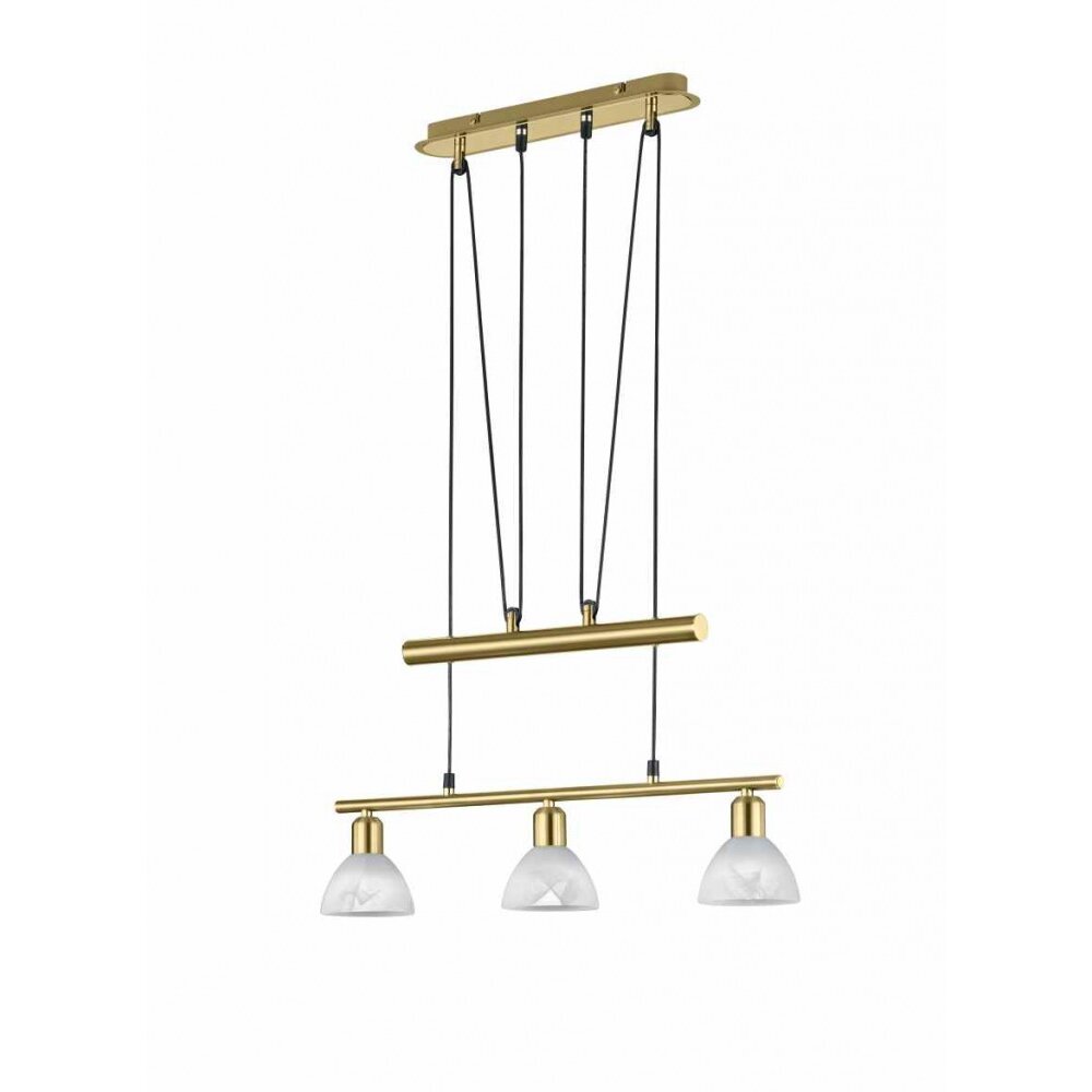 Trio LEVISTO hanging light LED brass, 3-light sources