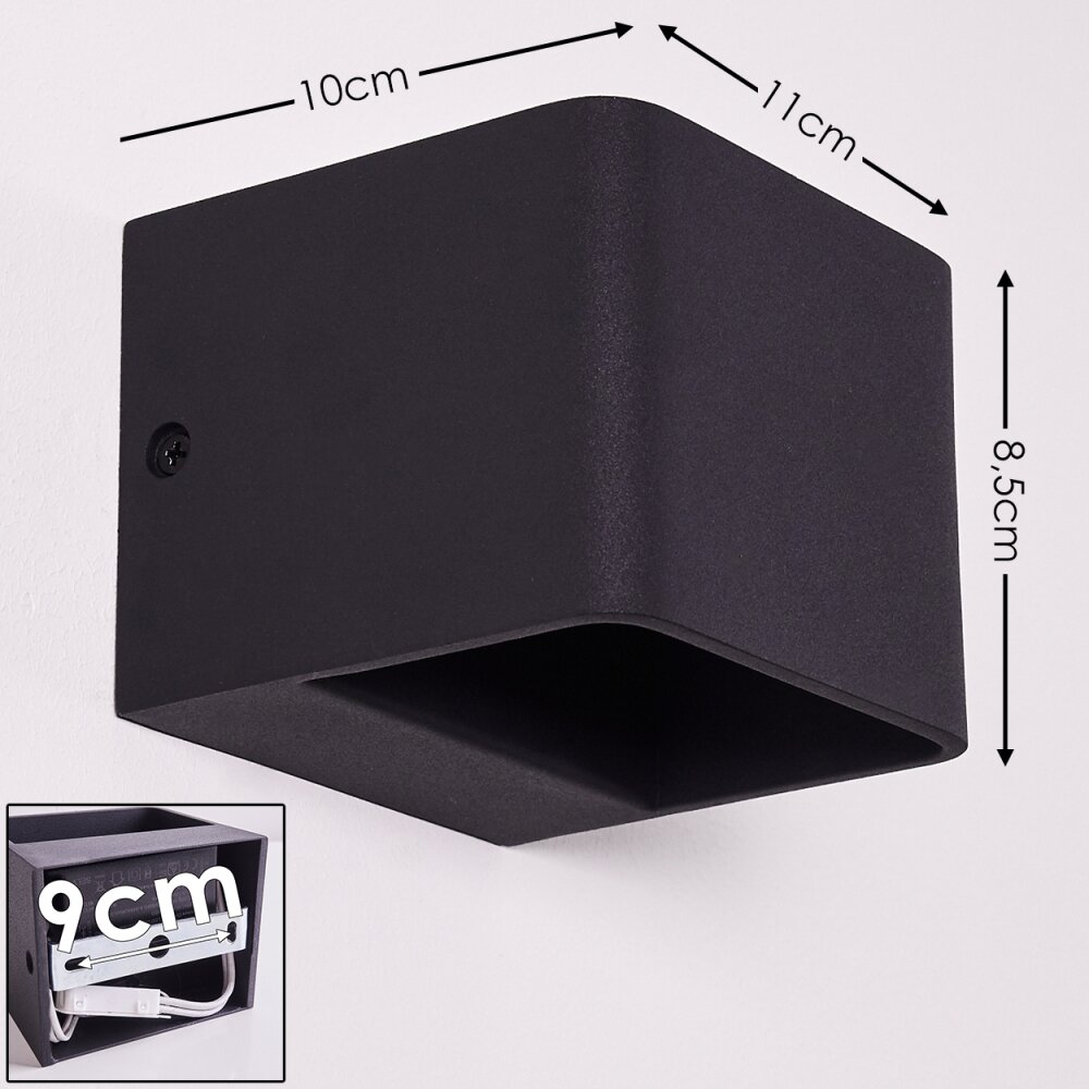 Chuitna Wall Light LED black, 1-light source