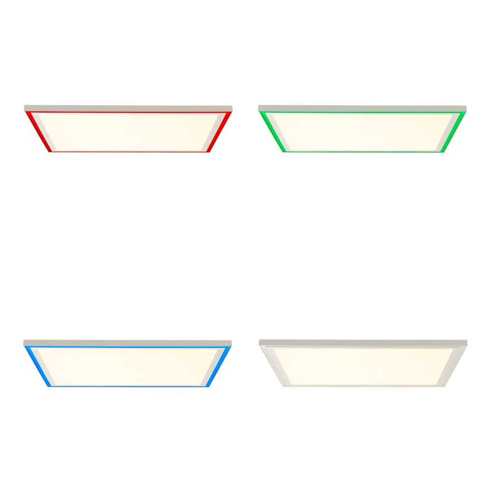 Brilliant LANETTE Ceiling mounting panel LED white, 1-light source, Remote control, Colour changer