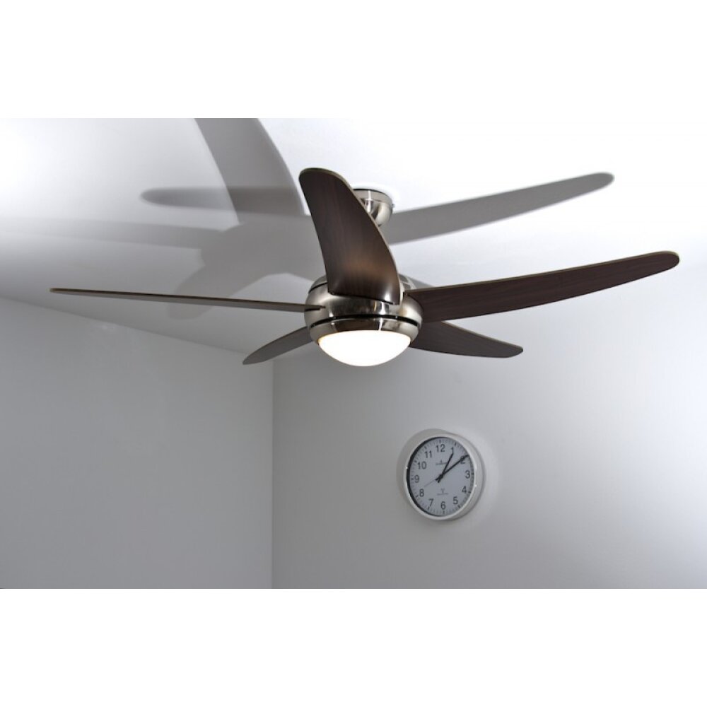 Globo FABIOLA fan stainless steel, matt nickel, 1-light source, Remote control