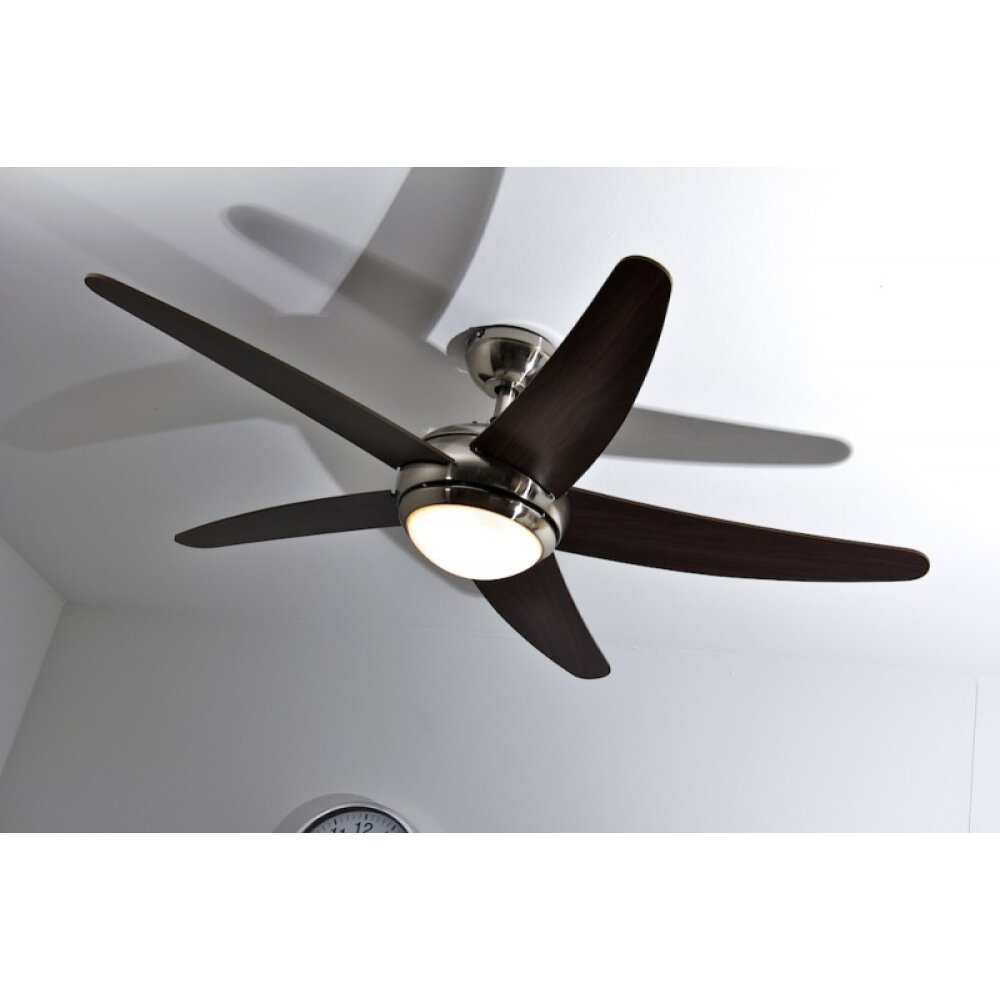Globo FABIOLA fan stainless steel, matt nickel, 1-light source, Remote control