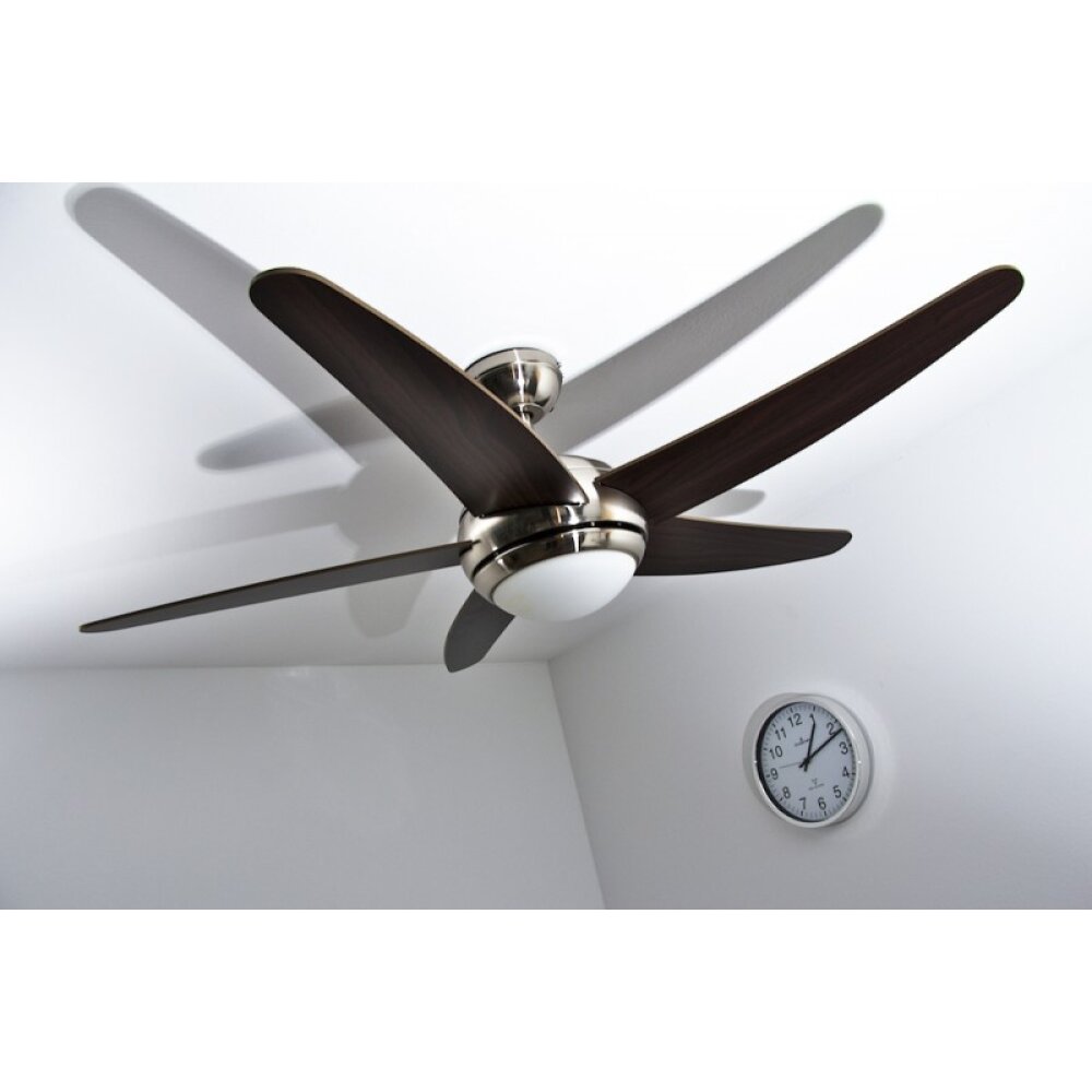 Globo FABIOLA fan stainless steel, matt nickel, 1-light source, Remote control
