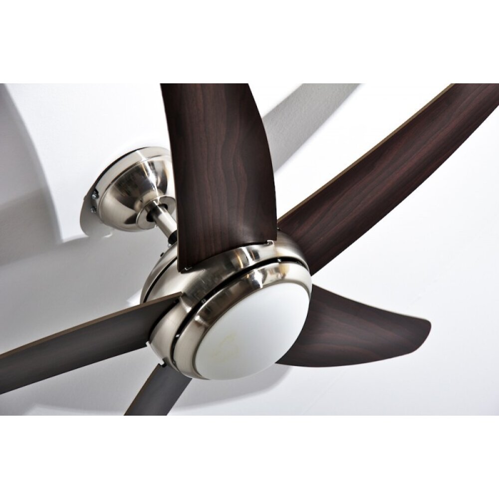 Globo FABIOLA fan stainless steel, matt nickel, 1-light source, Remote control
