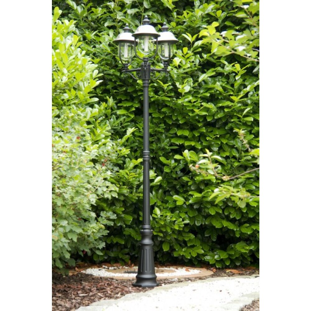 Konstsmide PARMA lamppost black, 3-light sources