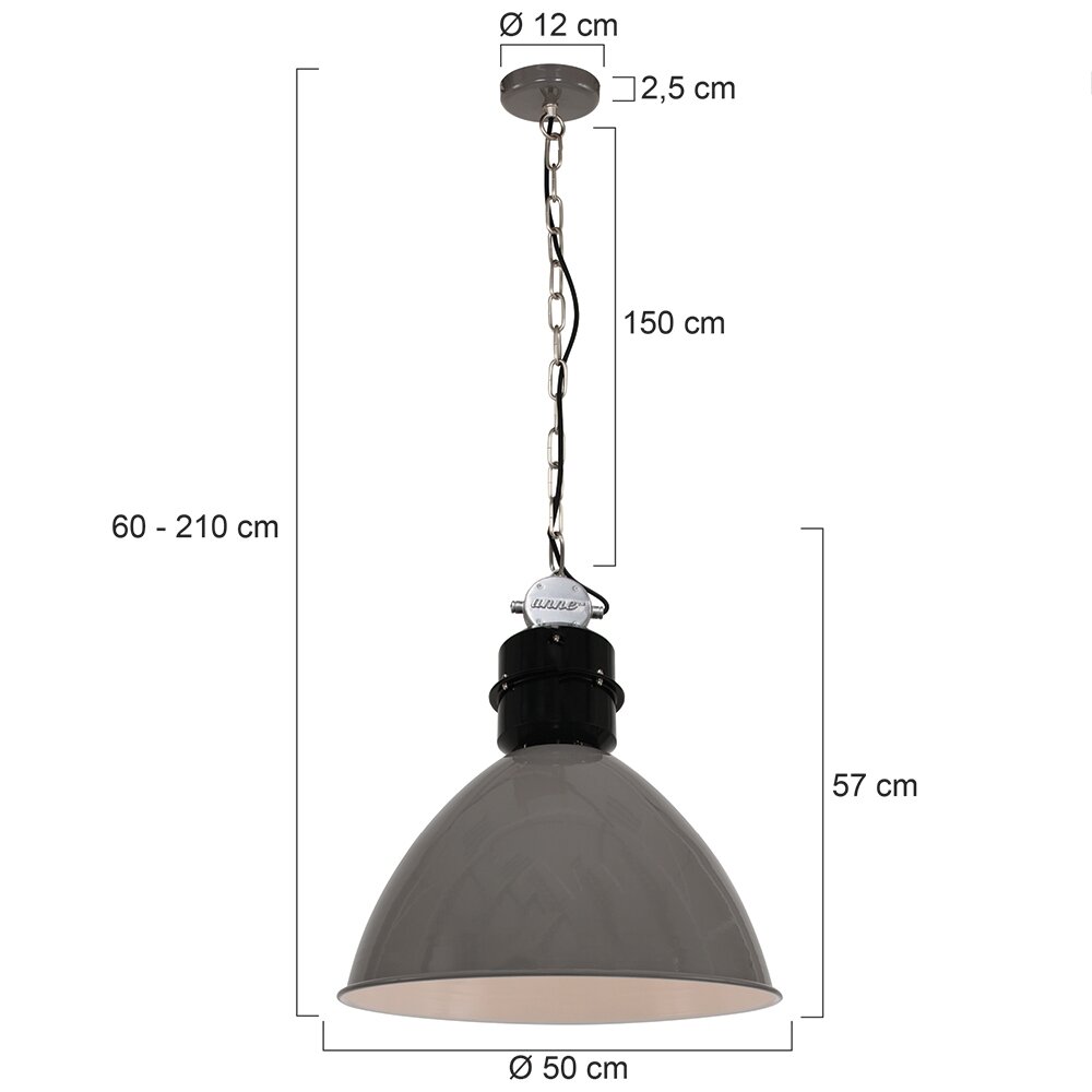 Steinhauer FRISK Pendant Light grey, 1-light source