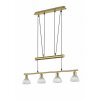 Trio LEVISTO hanging light LED brass, 4-light sources