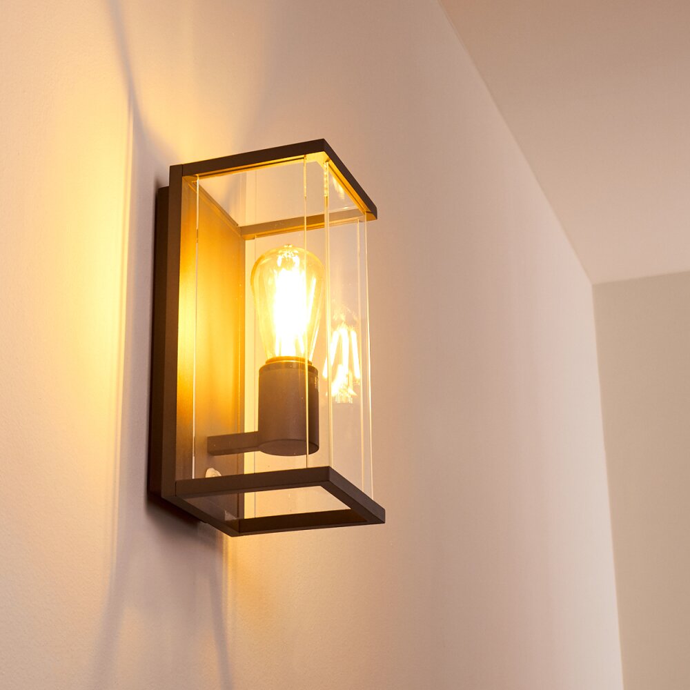FAROER Outdoor Wall Light black, 1-light source, Motion sensor
