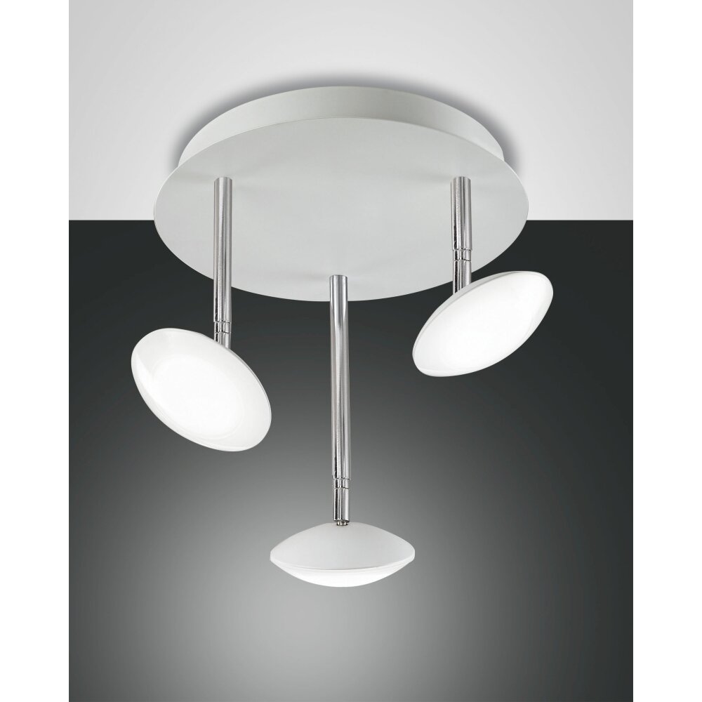Fabas Luce HALE Ceiling light LED chrome, white, 3-light sources